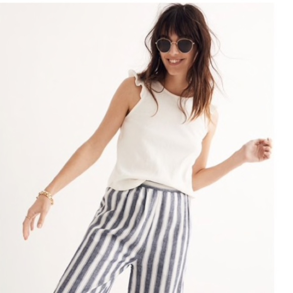 Madewell Ruffle Sleeve Tank Top Size XXS